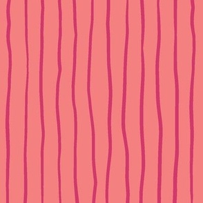 Thin Stripe, Pink and Red