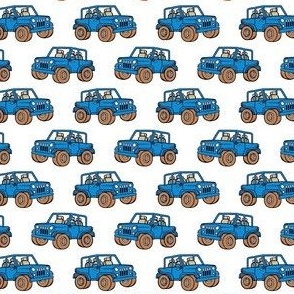 Small Scale Jeep 4x4 Adventures Off Road All Terrain Vehicles in Blue