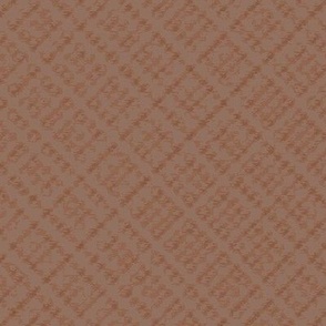 Diagonal Plaid-ish Texture on Cinnamon Brown