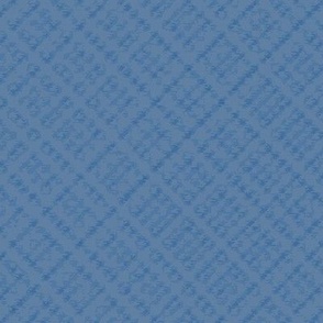 Diagonal Plaid-ish Texture on Aegean Blue