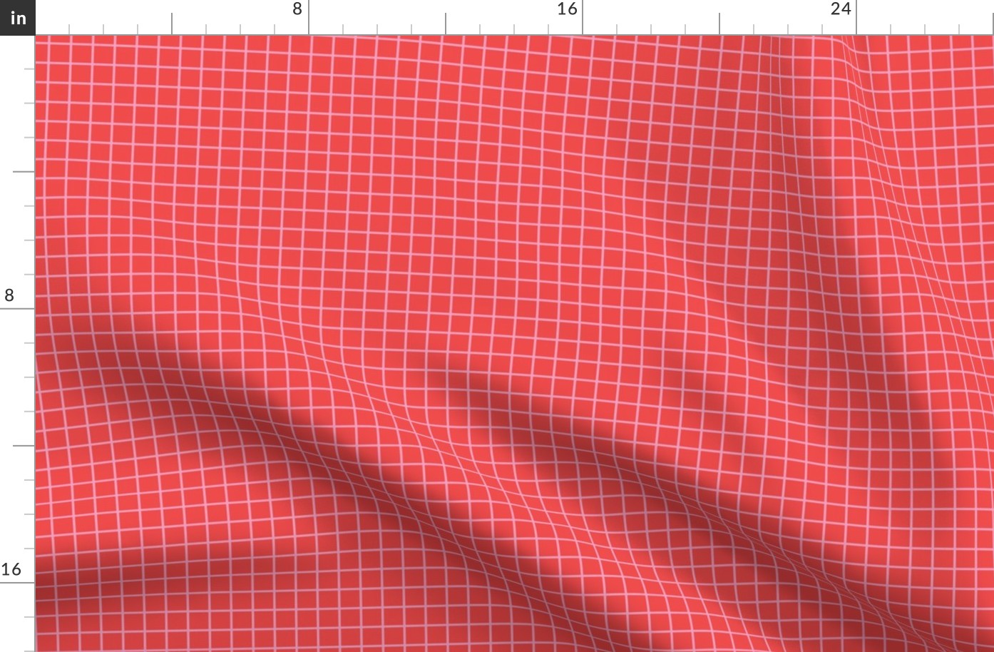 Graph Paper | Lg Hot Pink on Tangy Red