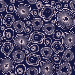 Navy and Pink Abstract Cytoplasm