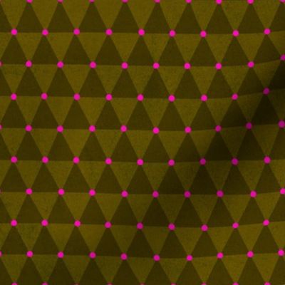  Geometric Triangle Pattern - Olive Green