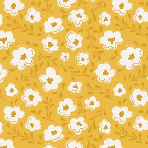 Yellow Abstract Floral