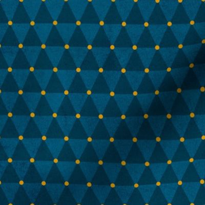 Geometric Triangle Pattern - Ultramarine Blue