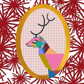 Christmas deer - red