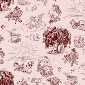 Victorian Valentines Fabric, Wallpaper and Home Decor