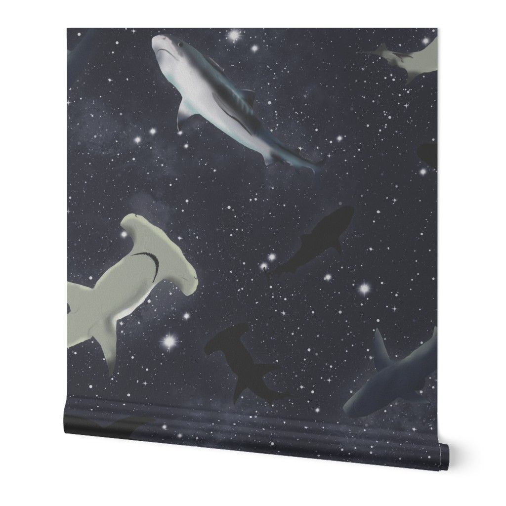 Surreal Ceiling Paper, Sharks in Space