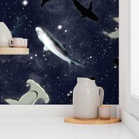 Surreal Ceiling Paper, Sharks in Space