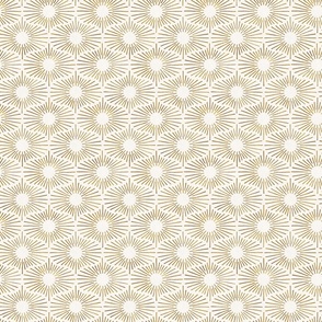 Art Deco Sunshine - Gold on Ivory (Small Scale)