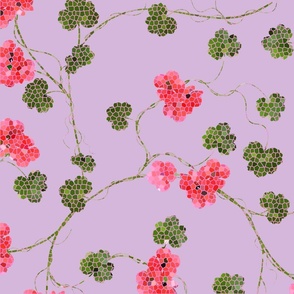 Bold - Geranium Breeze Mosaic / Lavender Field & Hot Pink