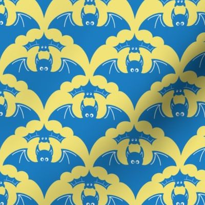 bat yoga class blue and yellow | small