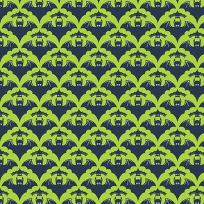 bat yoga class navy and lime | small