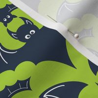 bat yoga class | navy and lime | medium