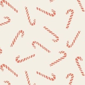 christmas candy canes on off white