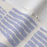 Hand drawn textured lines stripes block print in blue on cream - EXTRA LARGE SCALE