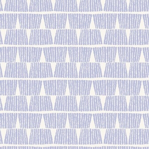 Hand drawn textured lines stripes block print in blue on cream - LARGE SCALE