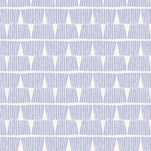 Hand drawn textured lines stripes block print in blue on cream - SMALL SCALE