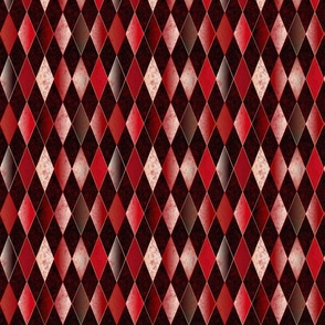 Tiny 1" Textured Black Red White Harlequin -- Black White Red Christmas -- 5.99in x 4.99in repeat -- 850dpi (18% of Full Scale)