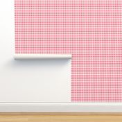 Pink red cream cottage core plaid gingham checkers - EXTRA SMALL SCALE