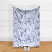 Flowing graphic floral - monochromatic - lavend - extra large scale