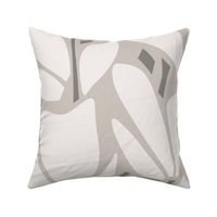 Flowing graphic floral - monochromatic - taupe - extra large scale