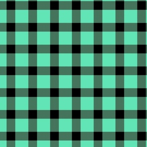 retro green two 61e5b7 and black plaid large scale