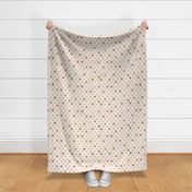 stars hand drawn textured grid in boho cream pink rust neutral - LARGE SCALE