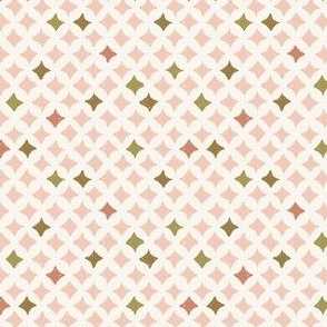 stars hand drawn textured grid in boho cream pink rust neutral - EXTRA SMALL SCALE