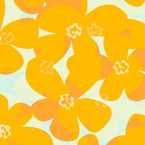 Sunshine and Buttercups - Modern - Graphic Floral - Large Scale