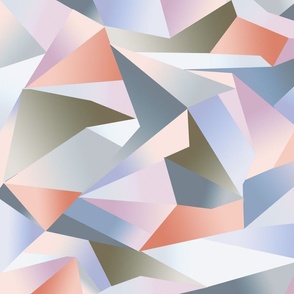 Abstract geometric triangles in Pantone's 'Intangible Palette'