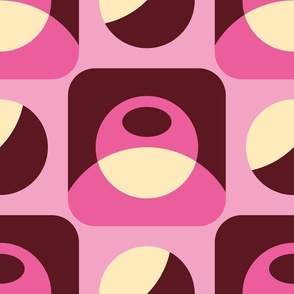 2896 B Extra large - abstract retro shapes