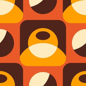 2896 C Extra large - abstract retro shapes