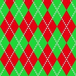 medium Christmas argyle