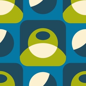 2896 A Large - abstract retro shapes