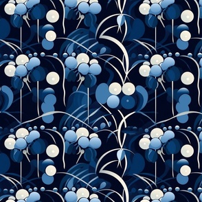 art nouveau blueberries 