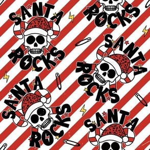 SANTA ROCKS-RED STRIPE