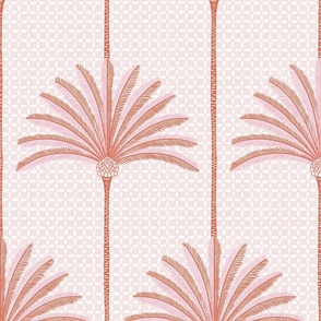 palm stripes/pink orange/large 