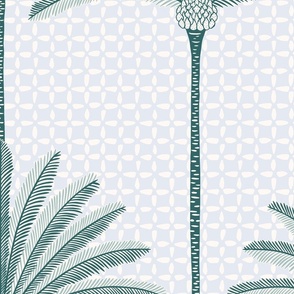 palm stripes/teal green/jumbo 