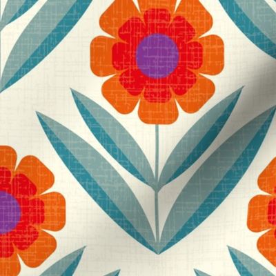 retro 70s seventies flowers 