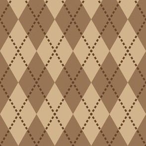 medium brown argyle