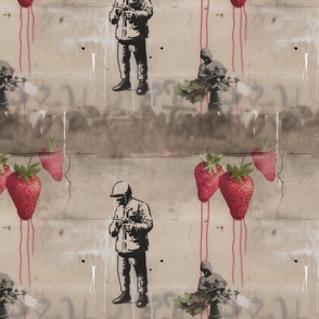 strawberries on the wall