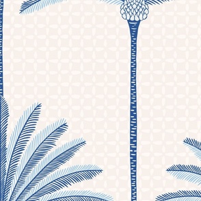 palm stripes/blue with texture/jumbo