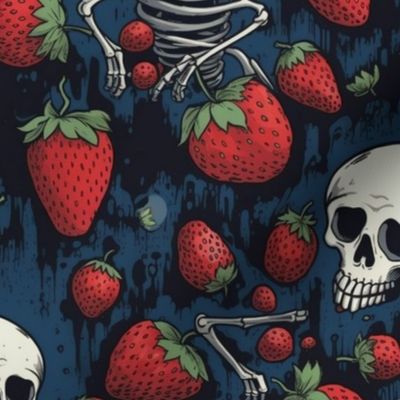 strawberry skull and bones