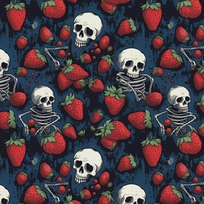 strawberry skull and bones