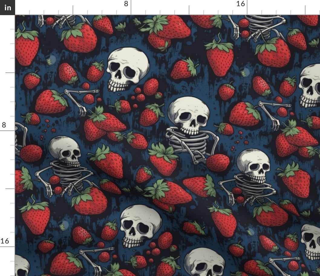 strawberry skull and bones