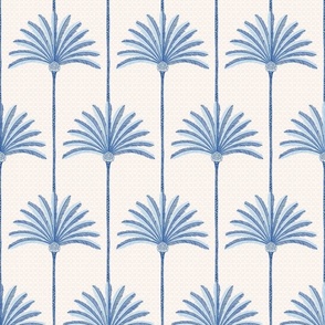 palm stripes/blue with texture/medium