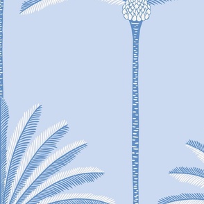 palm stripes/light blue background/jumbo