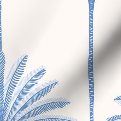palm stripes/light blue/large