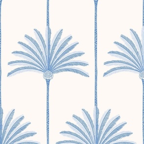 palm stripes/light blue/large